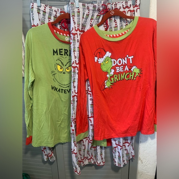Merry Whatever Grinch Pajama Shirt 2X &  Feelin Elfish Sleep Pajama Pant L/XL - Picture 6 of 8